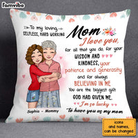 Personalized I'm So Lucky To Have You As My Mom Pillow 24204 thumb 1
