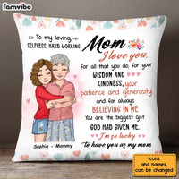 Personalized I'm So Lucky To Have You As My Mom Pillow 24204 thumb 1