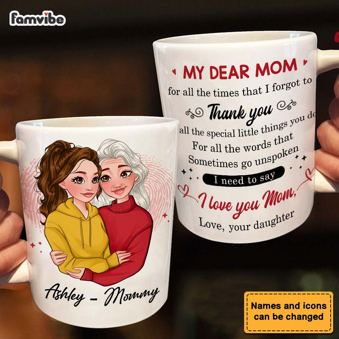 Daughter & Mother Custom Cups - Mom, I need to say I love you