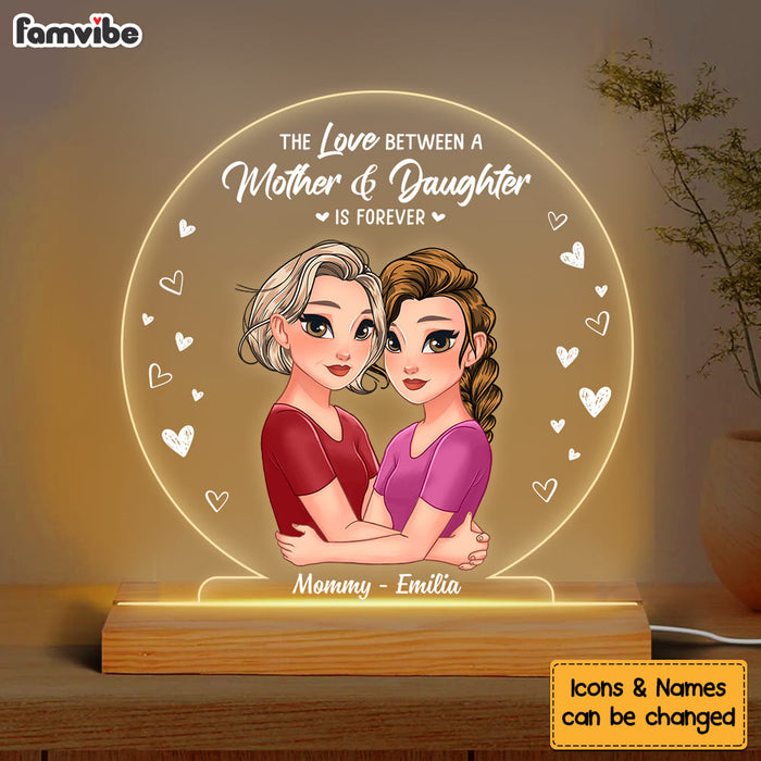 Personalized The Love Between A Mother And Daughter Is Forever Plaque LED Lamp Night Light 24222 1