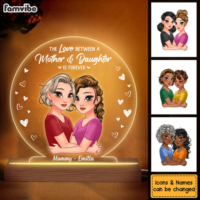 Personalized The Love Between A Mother And Daughter Is Forever Plaque LED Lamp Night Light 24222 1