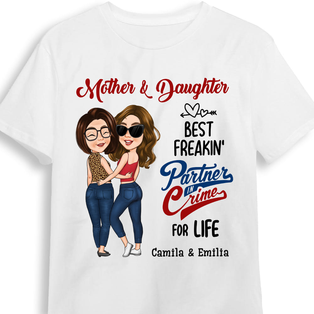 Personalized Gift Mother And Daughter Partner In Crime Shirt 24226 Primary Mockup