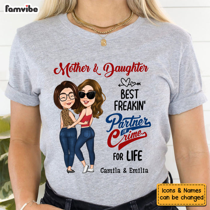 Personalized Gift Mother And Daughter Partner In Crime Shirt - Hoodie - Sweatshirt 24226 1