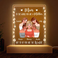Personalized To The World You Are A Mother Plaque LED Lamp Night Light 24228 thumb 1