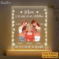 Personalized To The World You Are A Mother Plaque LED Lamp Night Light 24228 thumb 1