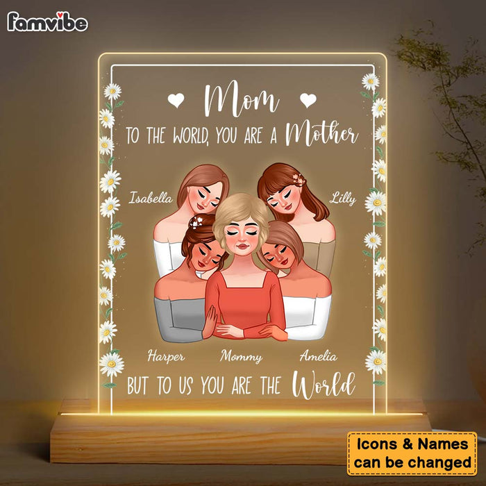 Personalized To The World You Are A Mother Plaque LED Lamp Night Light 24228 1