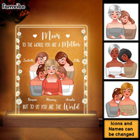 Personalized To The World You Are A Mother Plaque LED Lamp Night Light 24228 thumb 1
