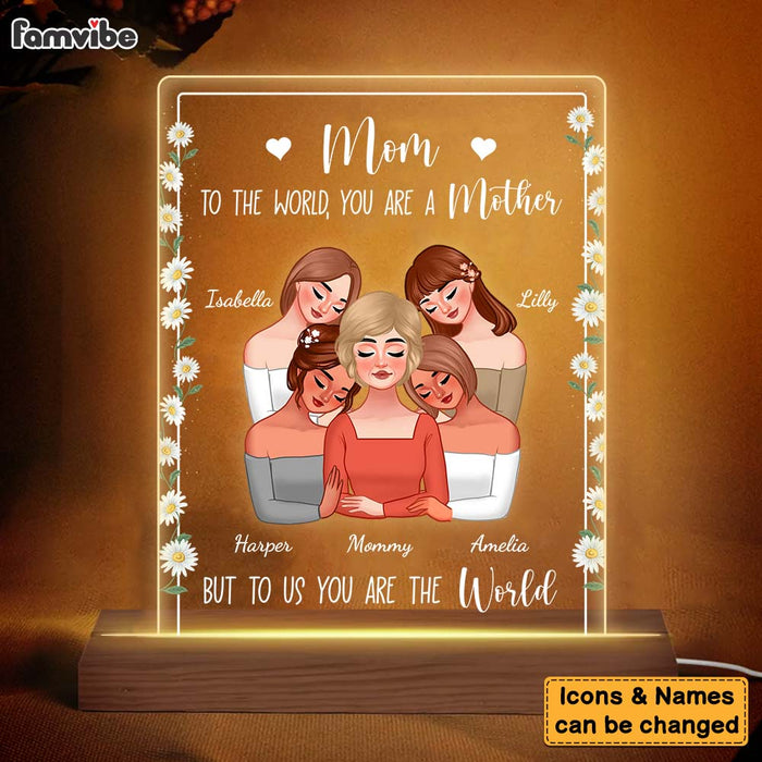 Personalized To The World You Are A Mother Plaque LED Lamp Night Light 24228 1