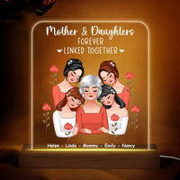 Personalized Mother & Daughters Forever Linked Together Plaque LED Lamp Night Light 24231 thumb 1