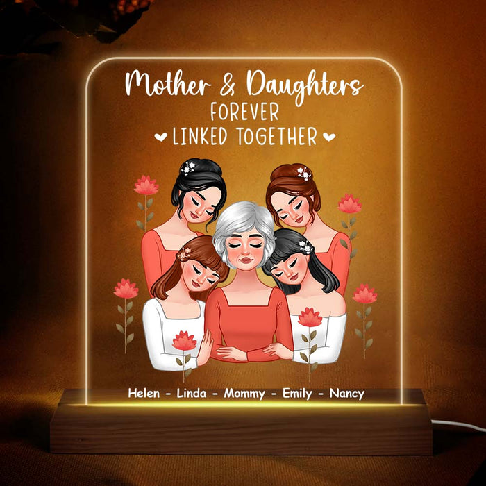 Personalized Mother & Daughters Forever Linked Together Plaque LED Lamp Night Light 24231 1