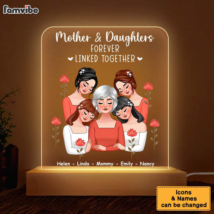 Personalized Mother & Daughters Forever Linked Together Plaque LED Lamp Night Light 24231 1