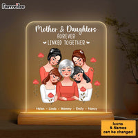 Personalized Mother & Daughters Forever Linked Together Plaque LED Lamp Night Light 24231 thumb 1