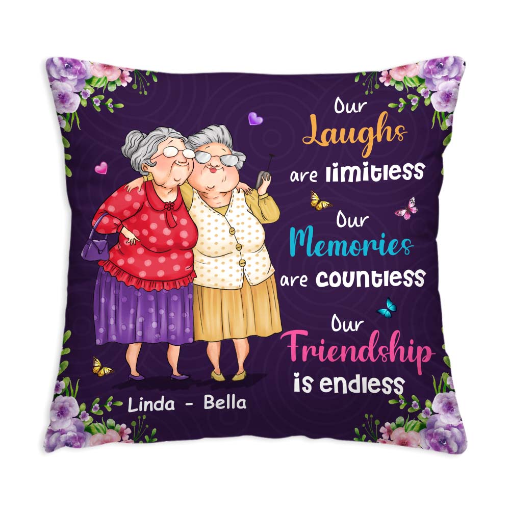 Personalized Gift For Old Friends Our Friendship Is Endless Pillow 30859 Primary Mockup