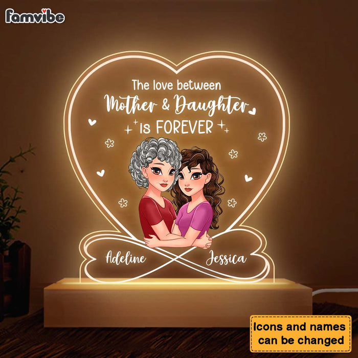 Personalized The Love Between Mother & Daughter Is Forever Plaque LED Lamp Night Light 24233 1