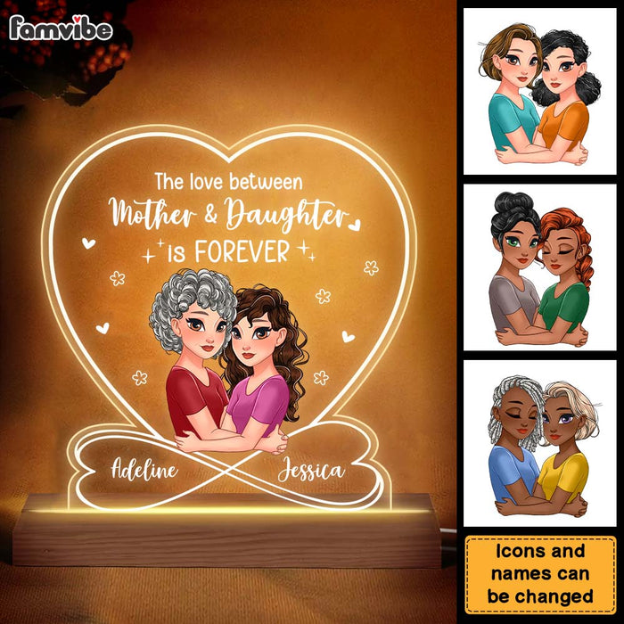 Personalized The Love Between Mother & Daughter Is Forever Plaque LED Lamp Night Light 24233 1