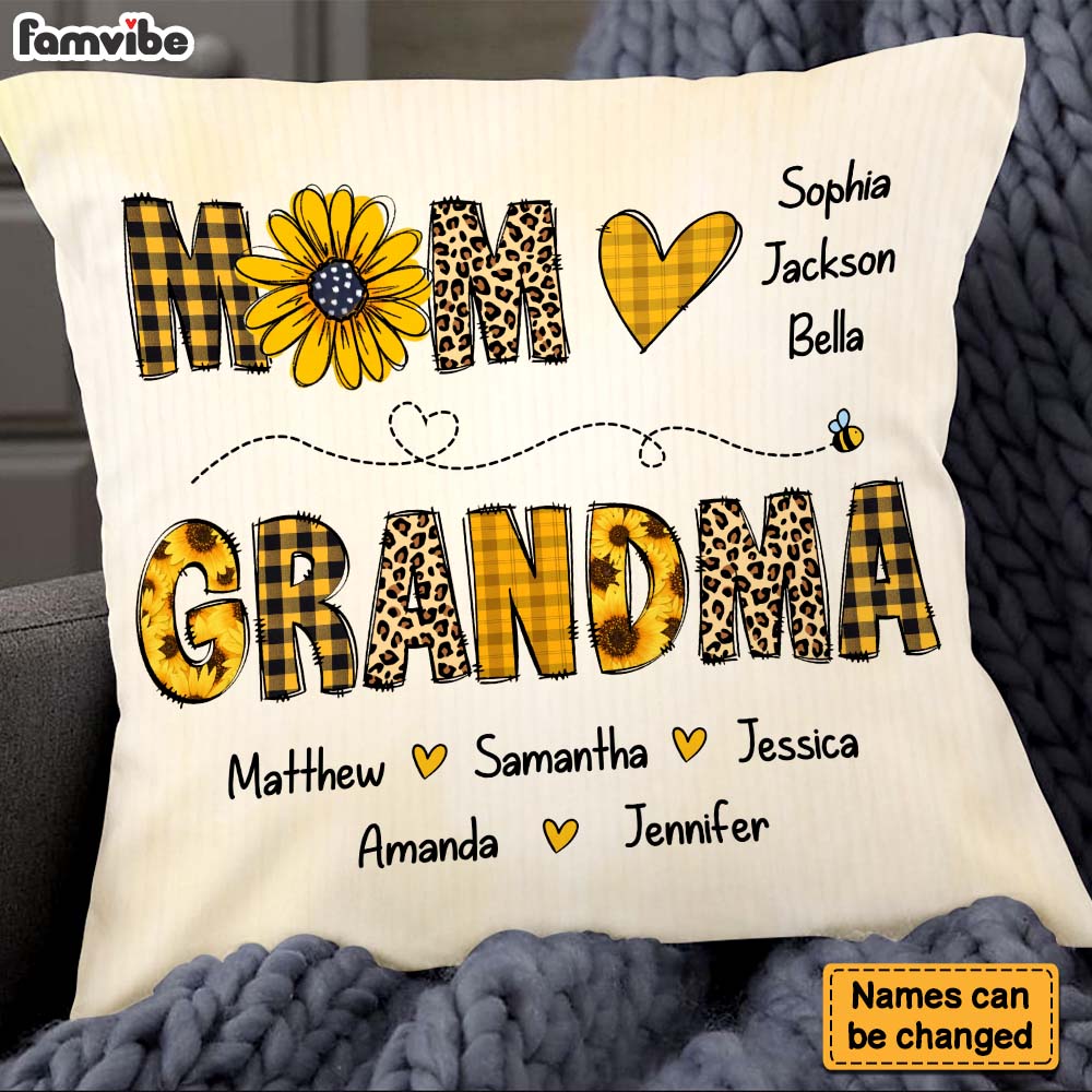 Personalized Meaningful Gift For Grandma Mom Pillow 24239 Primary Mockup