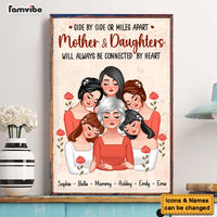 Personalized Mother & Daughters Will Always Be Connected By Heart Poster 24246 thumb 1