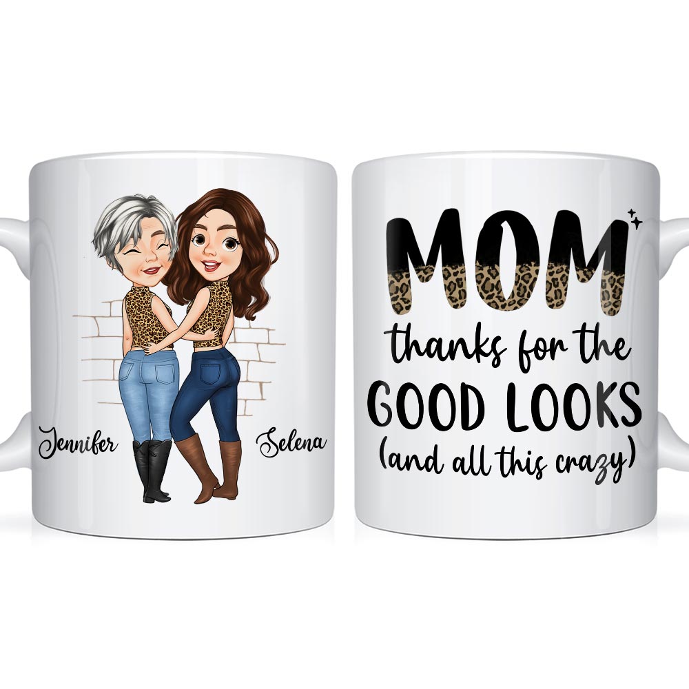 Dear Mum Thanks for Putting Up with A Spoiled Coffee Mug, Mom Mother Tea Cup, Novelty Present for Parents Mom from Daughter Son, Women Mom Gifts for
