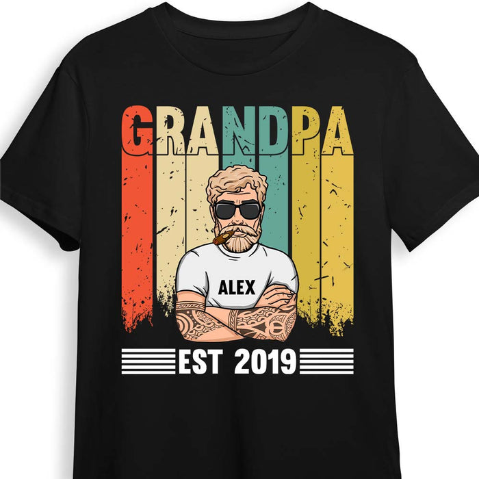 Personalized Grandpa Vintage Shirt - Hoodie - Sweatshirt 24253 1