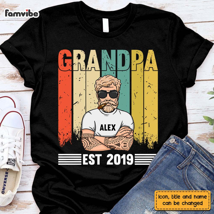 Personalized Grandpa Vintage Shirt - Hoodie - Sweatshirt 24253 1