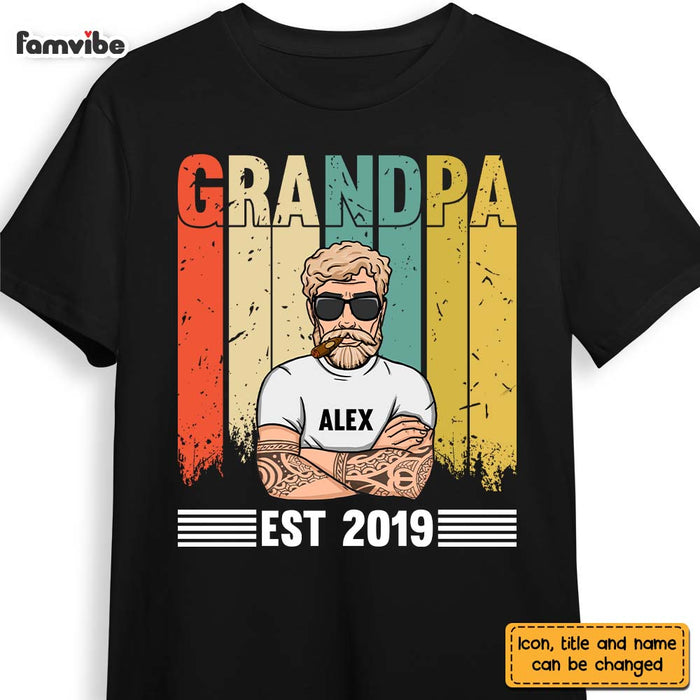 Personalized Grandpa Vintage Shirt - Hoodie - Sweatshirt 24253 1