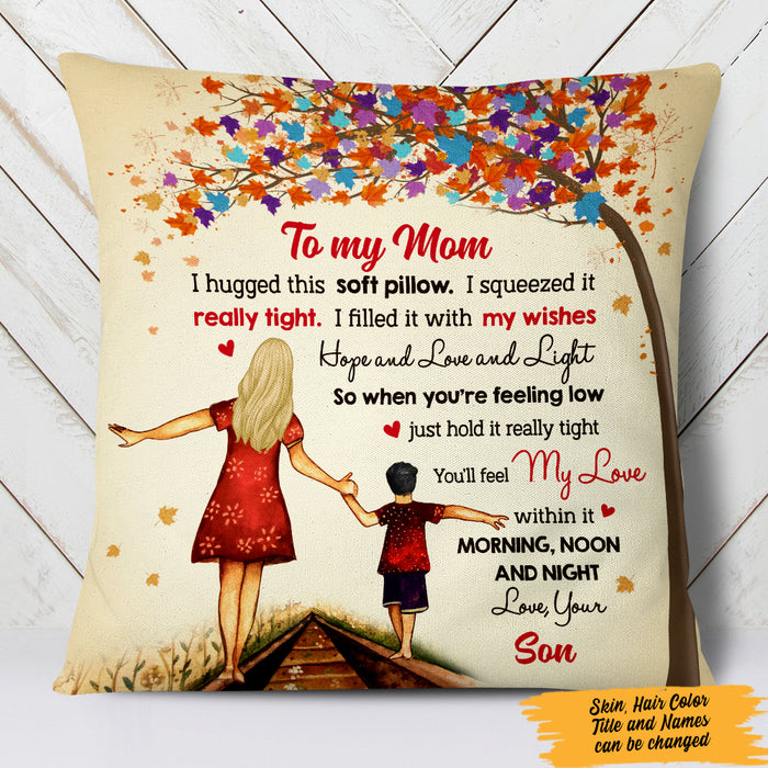 Personalized Mom Son Daughter Pillow MR22 95O47 (Insert Included) 1