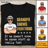 Personalized Gift For Grandpa Knows Everything Shirt - Hoodie - Sweatshirt 24270 thumb 1