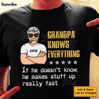 Personalized Gift For Grandpa Knows Everything Shirt - Hoodie - Sweatshirt 24270 thumb 1