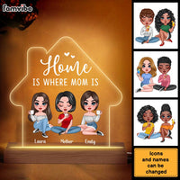 Personalized Home Is Where Mom Is Plaque LED Lamp Night Light 24271 thumb 1