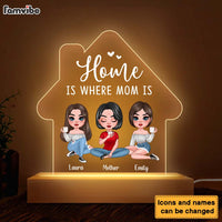 Personalized Home Is Where Mom Is Plaque LED Lamp Night Light 24271 thumb 1