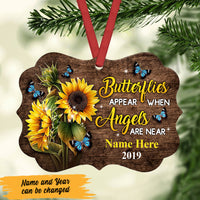Personalized Sunflower Butterfly Memorial Benelux Ornament NB261 67O47 thumb 1