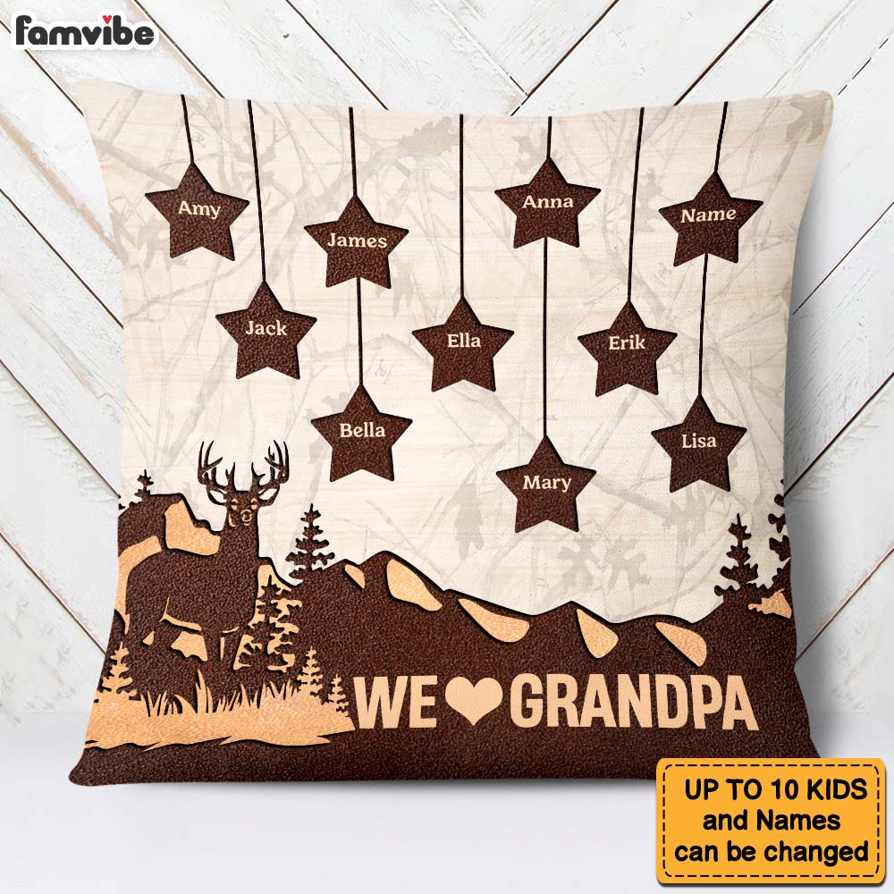 Personalized Gift For Grandpa Mountain Star Pillow 24283 Primary Mockup