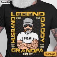 Personalized Gift For Grandpa Legend Husband Daddy Grandpa Since Shirt - Hoodie - Sweatshirt 24299 thumb 1