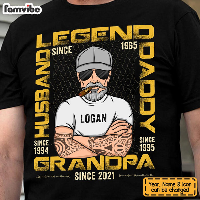 Personalized Gift For Grandpa Legend Husband Daddy Grandpa Since Shirt - Hoodie - Sweatshirt 24299 1