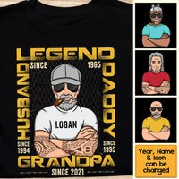 Personalized Gift For Grandpa Legend Husband Daddy Grandpa Since Shirt - Hoodie - Sweatshirt 24299 thumb 1
