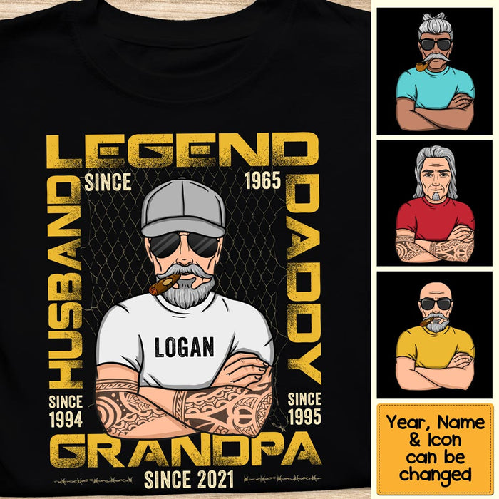 Personalized Gift For Grandpa Legend Husband Daddy Grandpa Since Shirt - Hoodie - Sweatshirt 24299 1