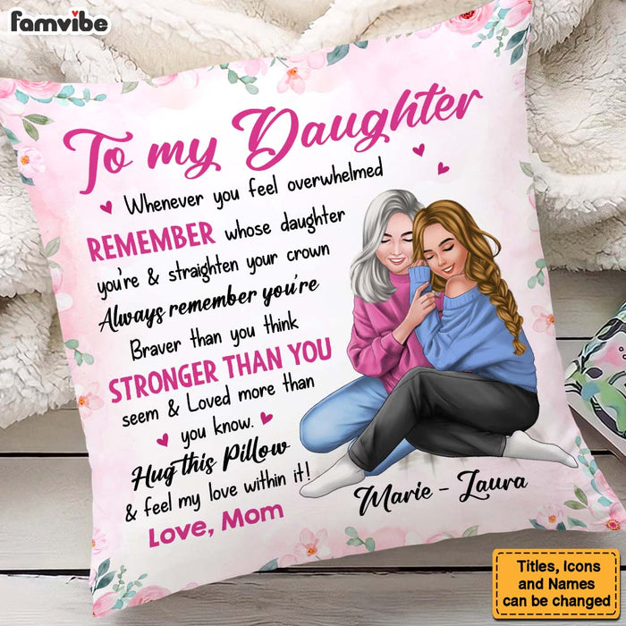 Personalized To My Daughter  Whenever You Feel Overwhelmed Pillow 24303 1