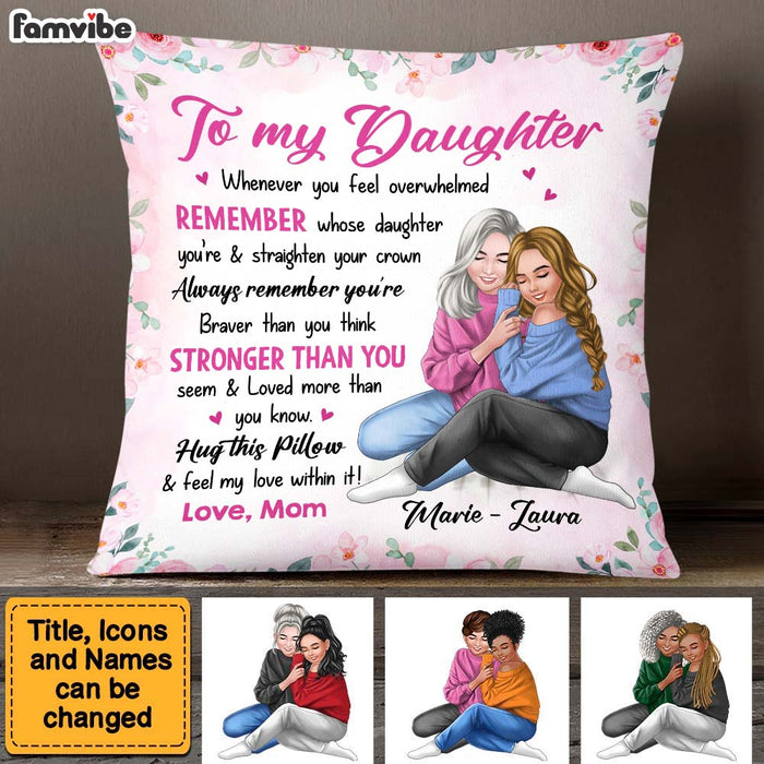 Personalized To My Daughter  Whenever You Feel Overwhelmed Pillow 24303 1
