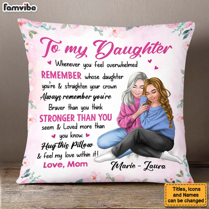 Personalized To My Daughter  Whenever You Feel Overwhelmed Pillow 24303 1