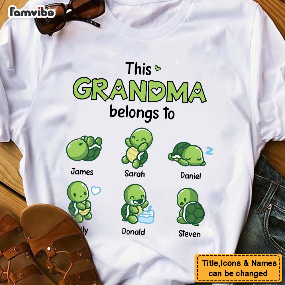 Personalized Gift This Grandma Belongs To Little Turtles Shirt Hoodie Sweatshirt 24313 Primary Mockup