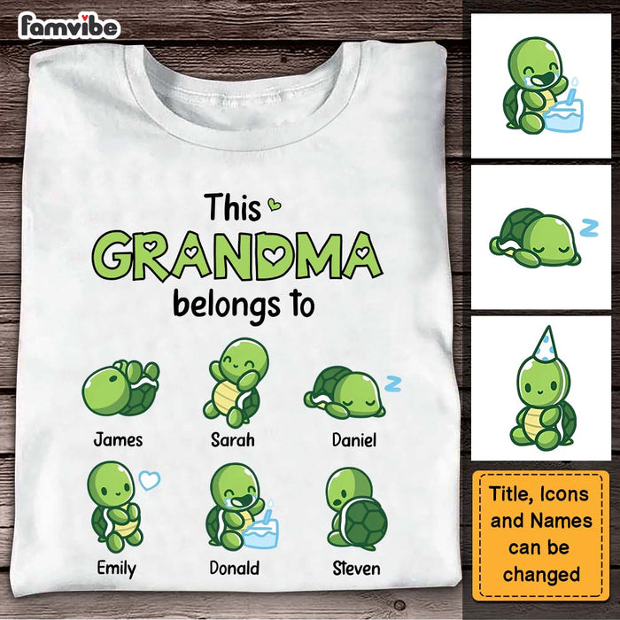 Personalized Gift This Grandma Belongs To Little Turtles Shirt - Hoodie - Sweatshirt 24313 1