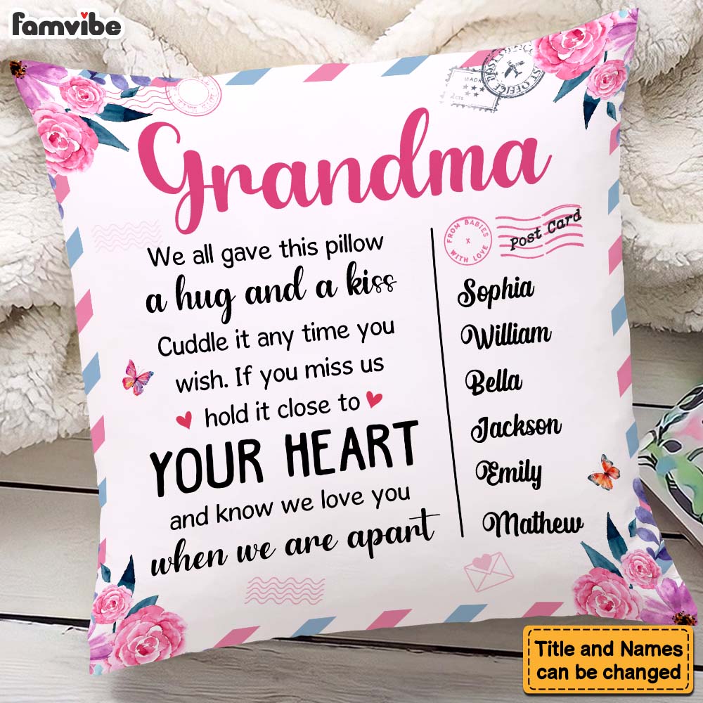 Personalized Gift For Grandma Hug This Pillow 24314 Primary Mockup