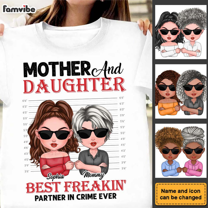 Personalized Gift For Mom & Daughter Partner In Crime Shirt - Hoodie - Sweatshirt 24318 1