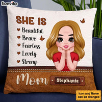 Personalized Gift For Mom She Is Strong Pillow 24327 thumb 1