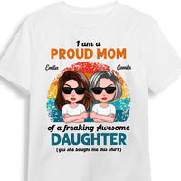 Personalized Proud Mom Of Awesome Daughter Shirt - Hoodie - Sweatshirt 24329 thumb 1
