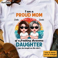 Personalized Proud Mom Of Awesome Daughter Shirt - Hoodie - Sweatshirt 24329 thumb 1