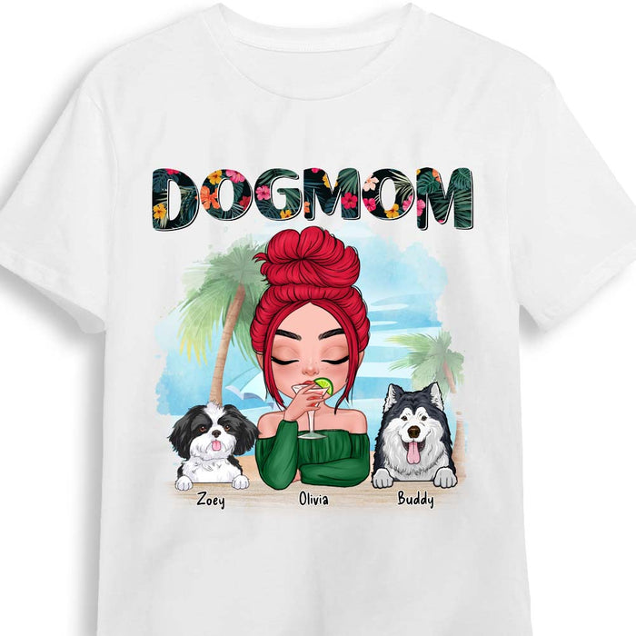 Personalized Dog Mom Tropical Shirt - Hoodie - Sweatshirt 24330 1