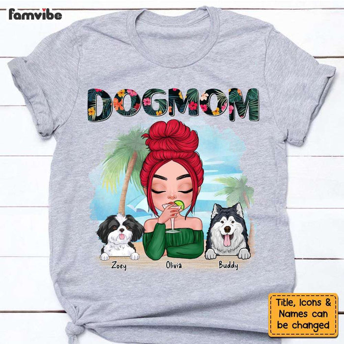 Personalized Dog Mom Tropical Shirt - Hoodie - Sweatshirt 24330 1