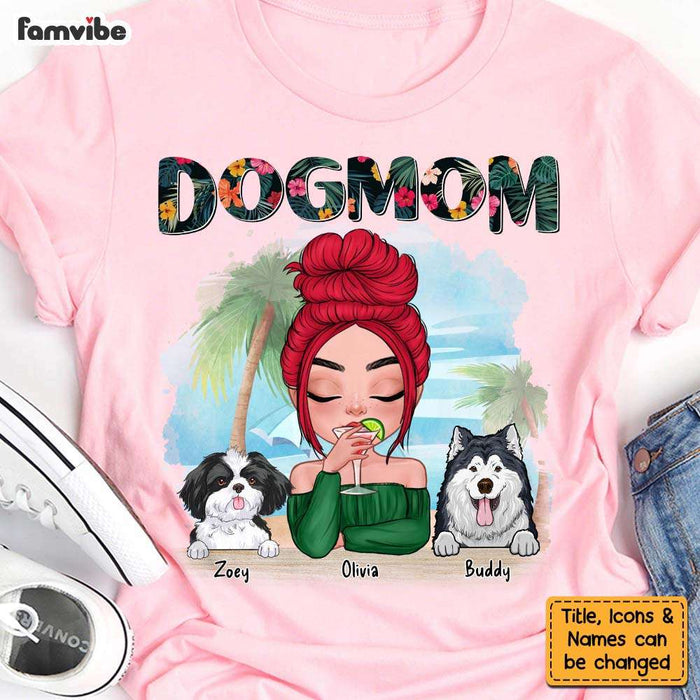Personalized Dog Mom Tropical Shirt - Hoodie - Sweatshirt 24330 1