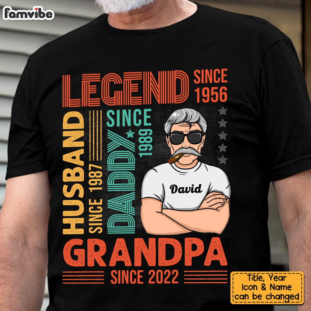Personalized Gift For Legend Grandpa Shirt Hoodie Sweatshirt 24347 Primary Mockup